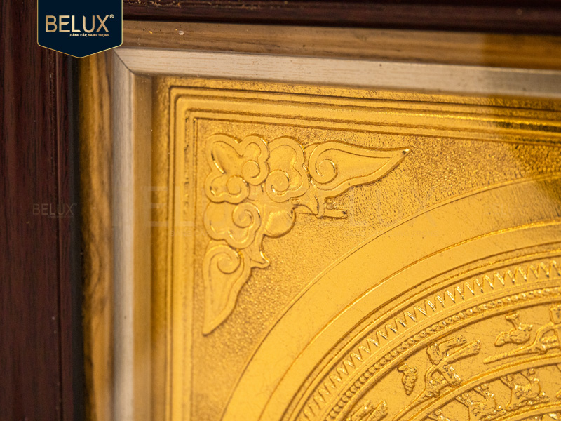 Tranh mặt trống mạ vàng 24k 25x25cm